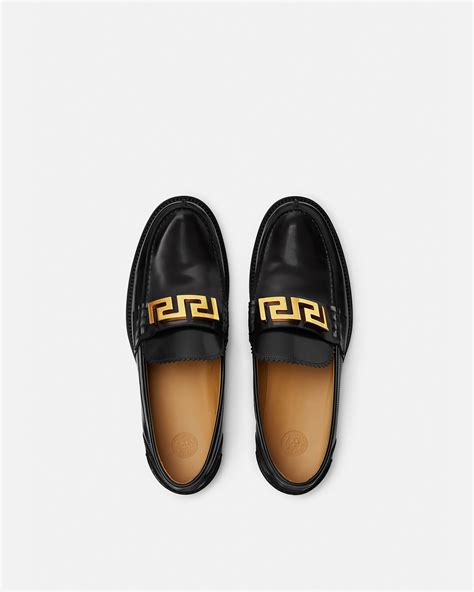 versace venetian loafer|versace greca loafers male black.